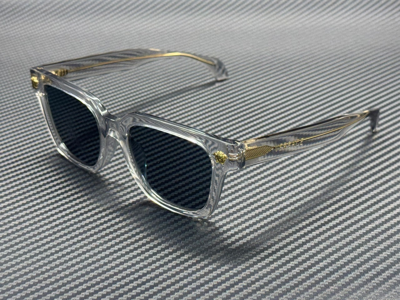 VERSACE VE4510U 530580 Transparent Grey Dark Blue Men's 52 mm Sunglasses