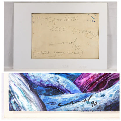 Alberto Jorge Carol 1990 Original Acrylic Painting "Tropico No.190 Roce" Signed