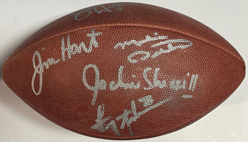 Troy Aikman Mike Ditka Autographed Official Wilson Nfl Football (Jsa)