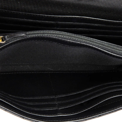 Chanel Cc Gusset Classic Flap Wallet Pixel Effect Quilted Calfskin Long