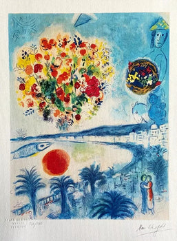 Marc Chagall Lithograph (Coa Original Hand-Signed In Pen) Hand-Numbered Crayon