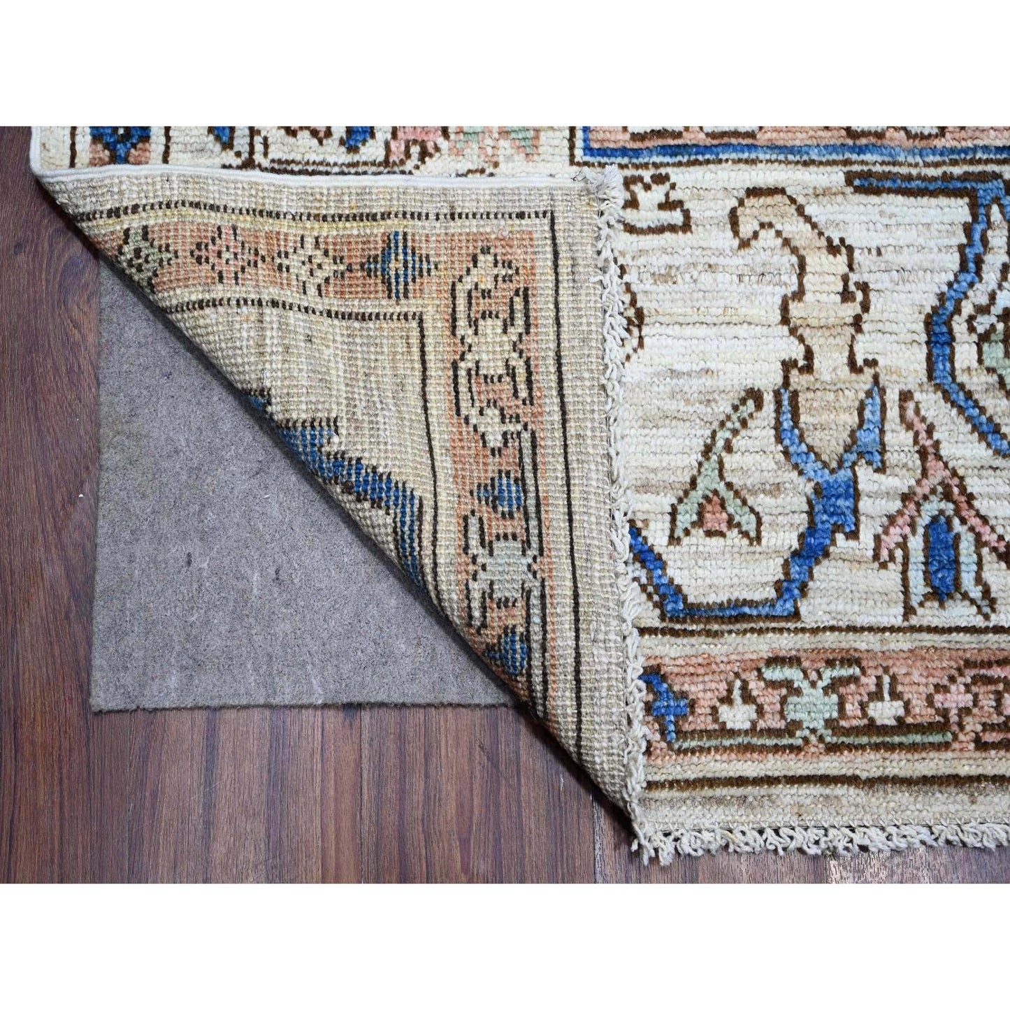 8'10"X11'9" Chrome Gray Turkish Village Motifs Hand Knotted Oriental Rug