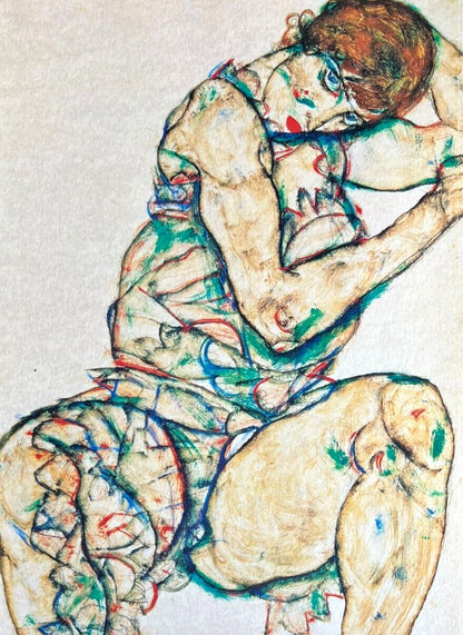 Egon Schiele Lithograph From An Painting