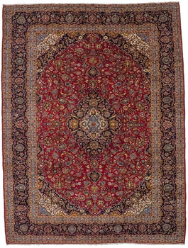 Large Hand-Knotted Vintage Oriental Rug