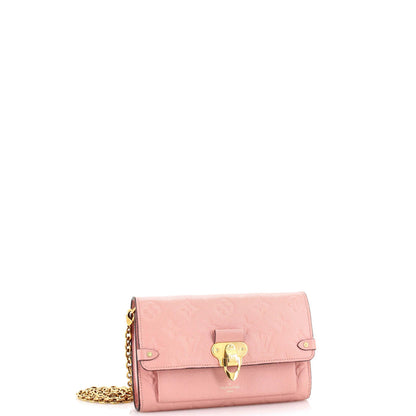 Leather Louis Vuitton Vavin Chain Wallet Monogram Empreinte
