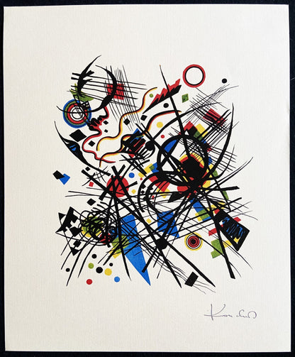 Wassily Kandinsky Lithograph 1923 Coa Published Bauhaus Signed Op
