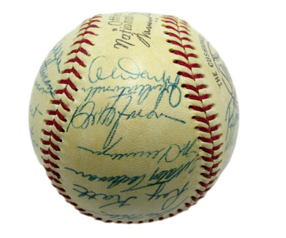 Vintage 1956 New York Giants Autographed By 25 Willie Mays Rawlings Onl Baseball