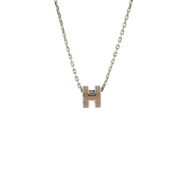 Hermes Pop H Pendant Chain Necklace Metal And Enamel Mini