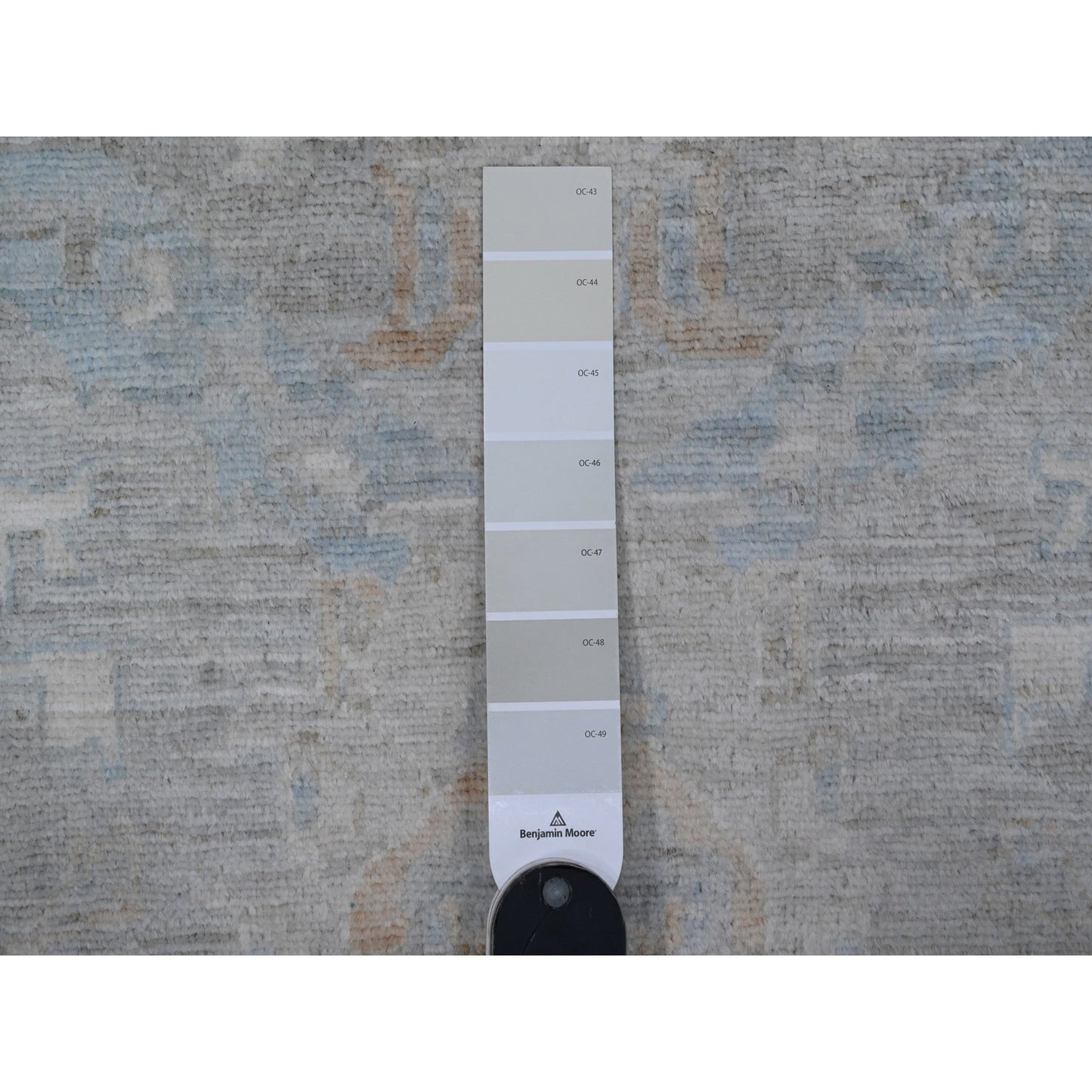 2'6"X18'10" Gray All Over Geometric Leaf Design Xl Runner Oriental Rug