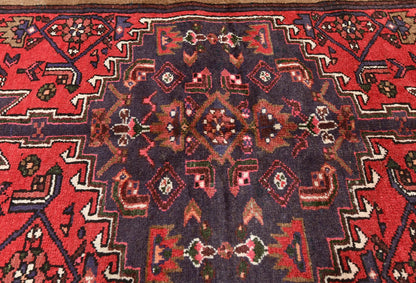 Handmade 3'6X6'3 Oriental Rug Tribal Geometric Farmhouse Kitchen Carpet