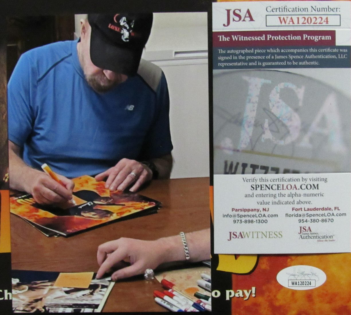 Chuck Norris Autographed Laser Disk "Hell Bound" Movie Jsa