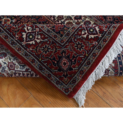 2'9"X11'4" Ivory Hand Knotted 300 Kpsi Wool Bejar Mahi Runner Rug