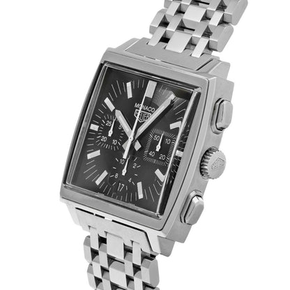 Tag Heuer Monaco Chronograph Cs2111.Fc8119 Black Men'S Used Watch #71121