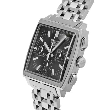 Tag Heuer Monaco Chronograph Cs2111.Fc8119 Black Men'S Used Watch #71121