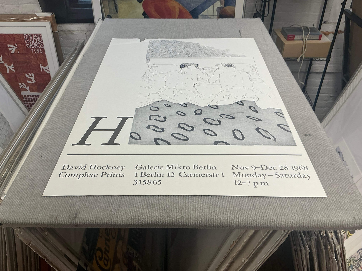 David Hockney Two Boys Aged 23 Or 24 " Poster Pop Art White, Gray