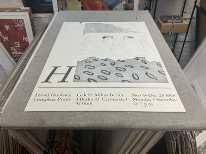 David Hockney Two Boys Aged 23 Or 24 " Poster Pop Art White, Gray
