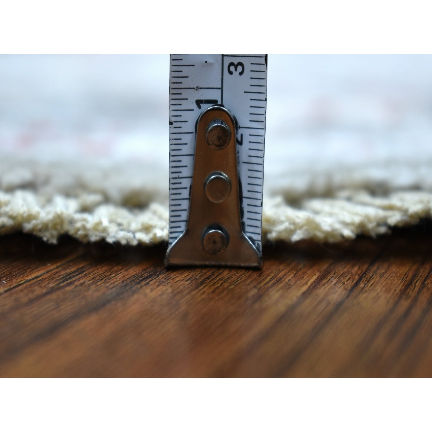 5'9"X5'9" Gray Peshawar With Heriz Vibrant Wool Round Hand Knotted Rug