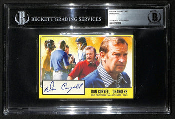 Don Coryell Hof Signed/Autographed 3.5X5 Custom Card Chargers Bas/Beckett 201307
