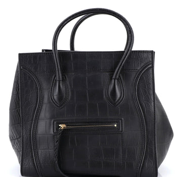Celine Phantom Bag Crocodile Embossed Leather Medium
