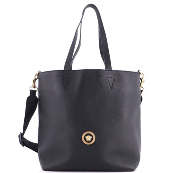 Versace La Medusa Convertible Shopper Tote Bag Leather Leather Tall