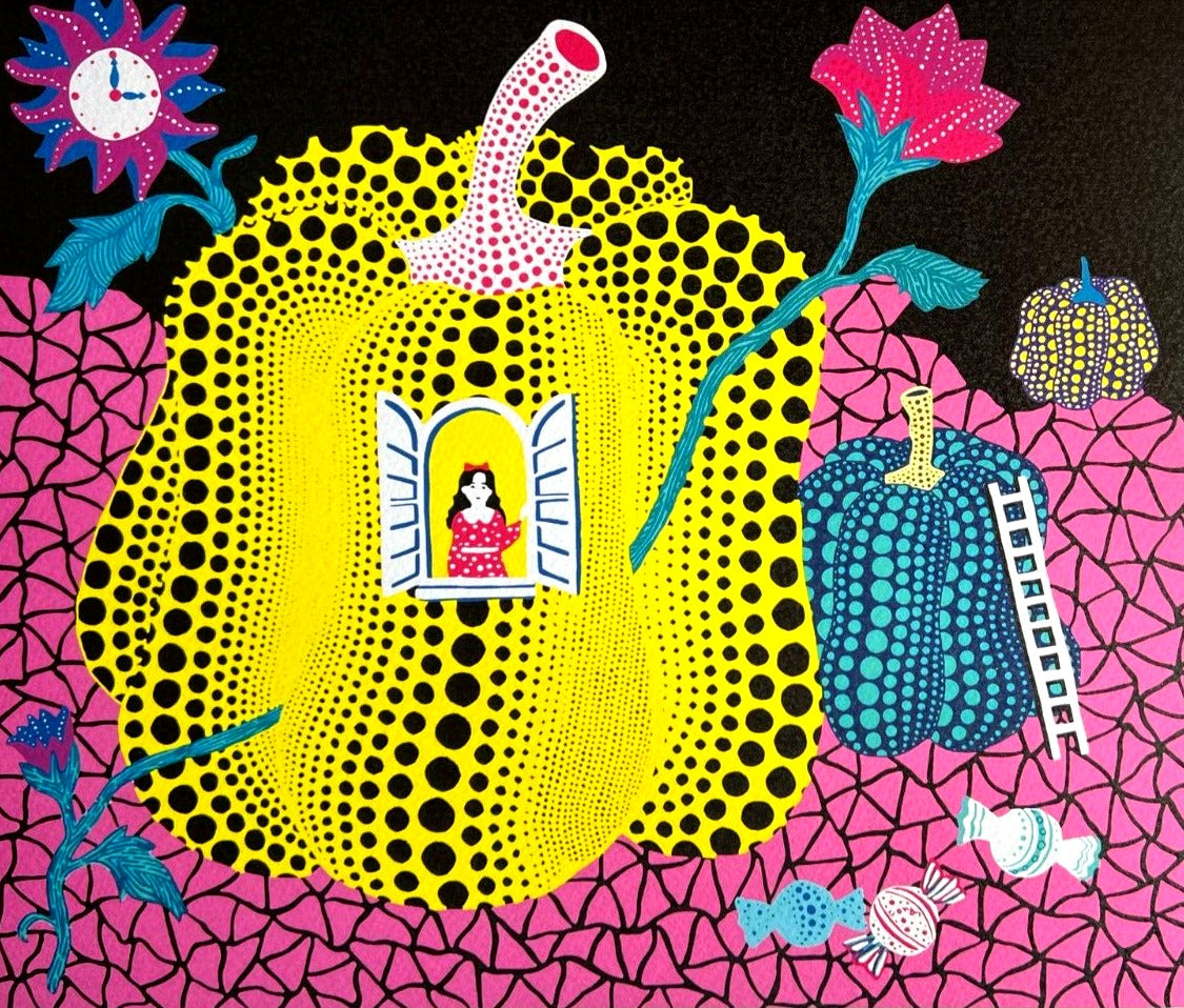 Yayoi Kusama Lithograph Mori Art Museum Coa