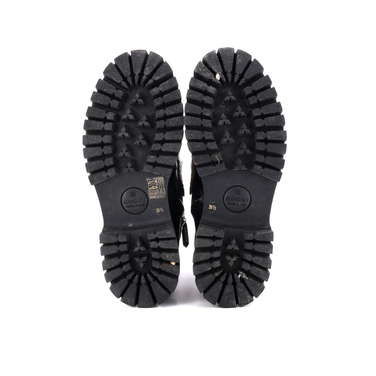 Gucci Women'S Harald Horsebit Platform Ankle Boots Leather