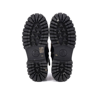 Gucci Women'S Harald Horsebit Platform Ankle Boots Leather