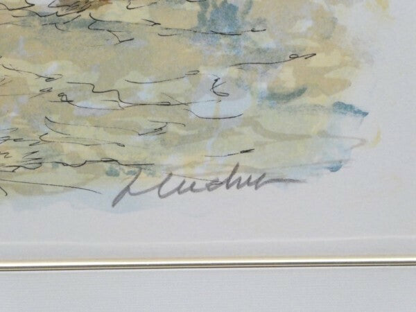 Urbain Huchet (France) -  Notre Dame Original Lithograph Print Signed Framed