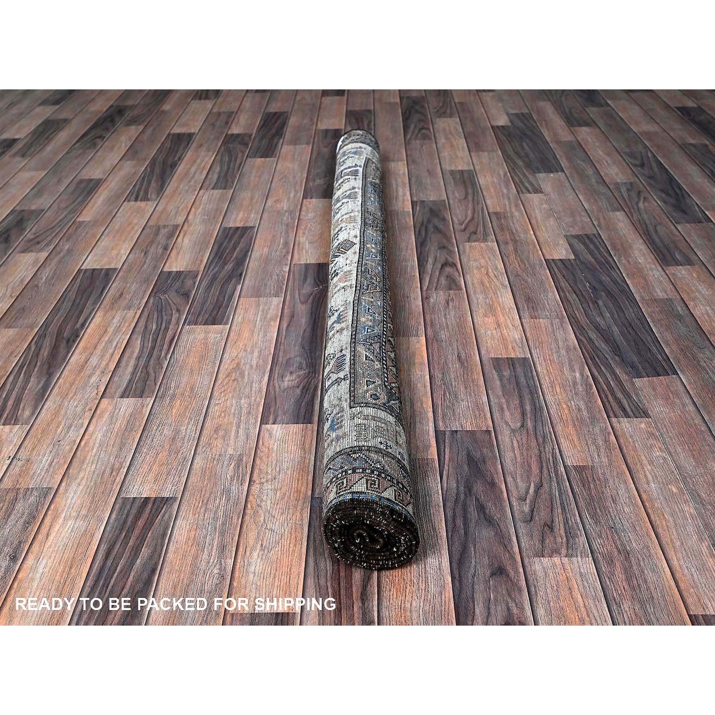 5'X6'3" Pink Afghan Caucasian Design Revival Hand Knotted Soft Wool Rug