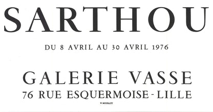 Maurice-Elie Sarthou Galerie Vasse " Lithograph Contemporary Ora