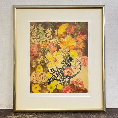 Jenny Devereux "Flowers For Mama" Signed Etching 59/125 Framed Floral Art Uk