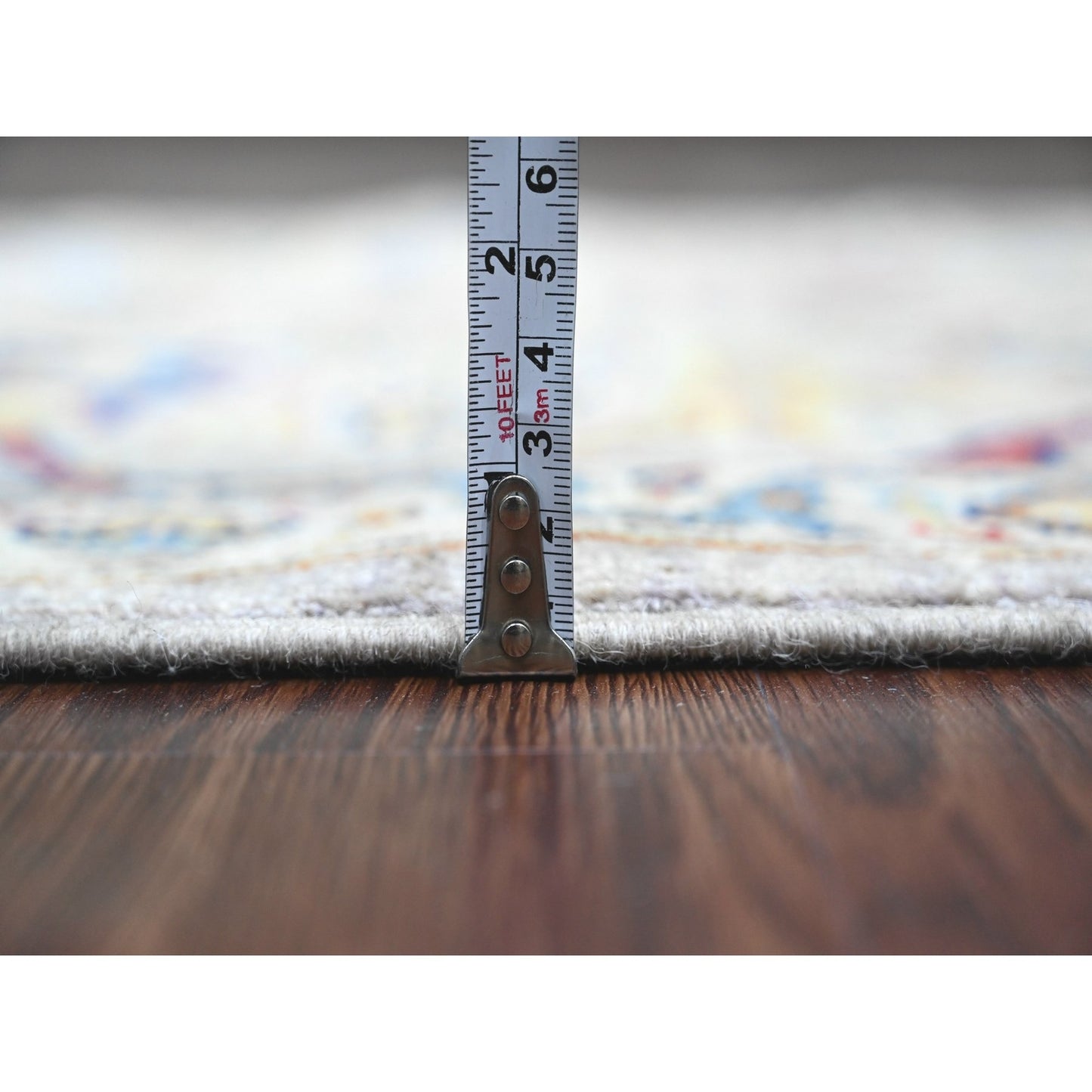 3'X10'10" Gray Bijar Garus Design Hand Knotted Wool Runner Oriental Rug