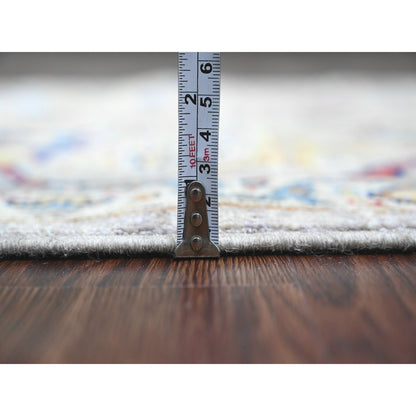 3'X10'10" Gray Bijar Garus Design Hand Knotted Wool Runner Oriental Rug