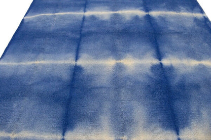 Tie-Dye Design Navy Blue Hand-Tufted Plush 5X8
