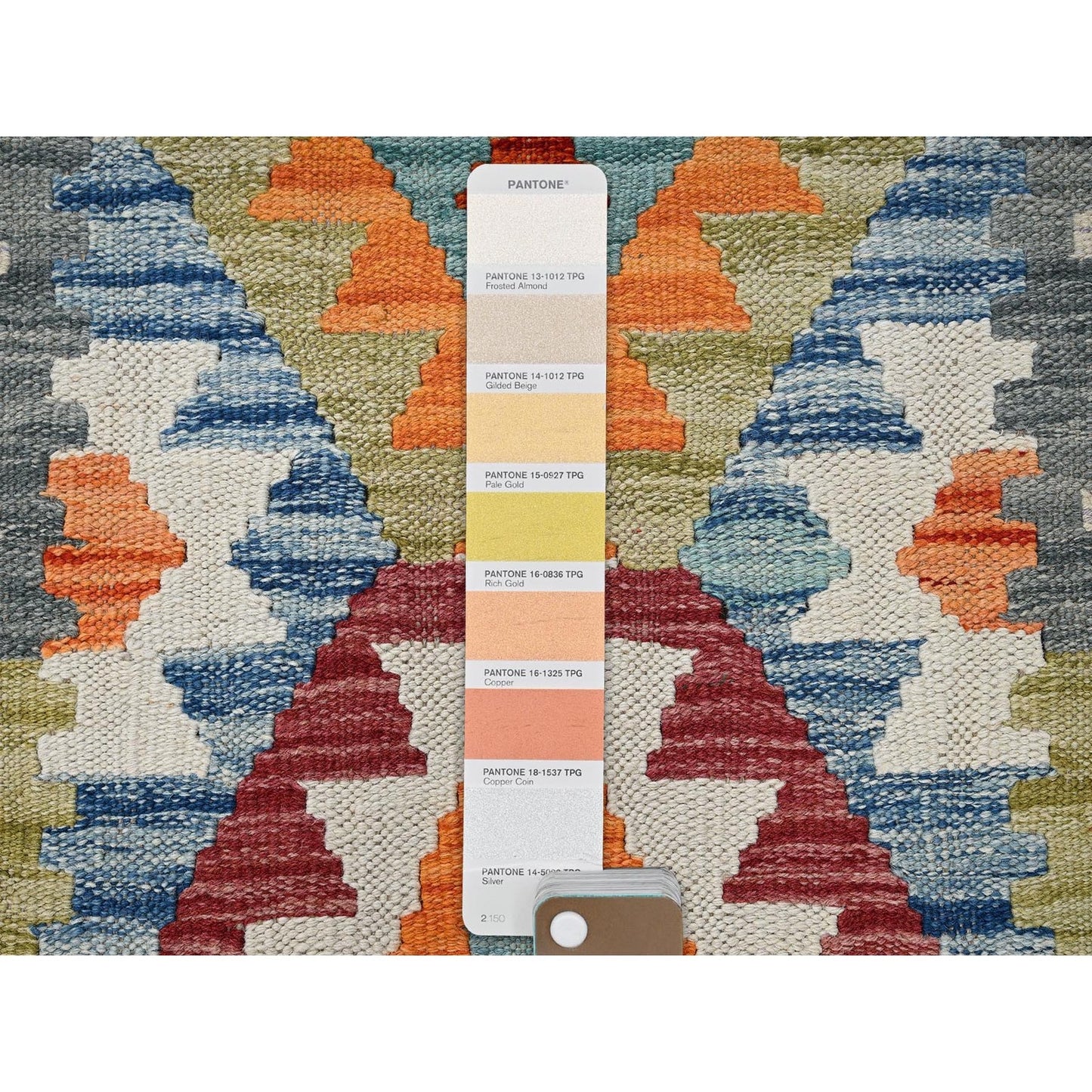 2'7"X8' Colorful Afghan Kilim 100% Wool Rug Flat Weave Hand Woven Runner