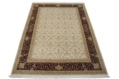 7X10 Ft Hand-Knotted Wool & Silk Oriental Rug 400