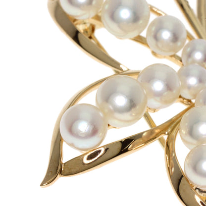 Mikimoto Pearl Pearl Brooch K14 Yellow Gold
