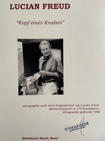 Lucian Freud Lithograph Coa Signed Numbered