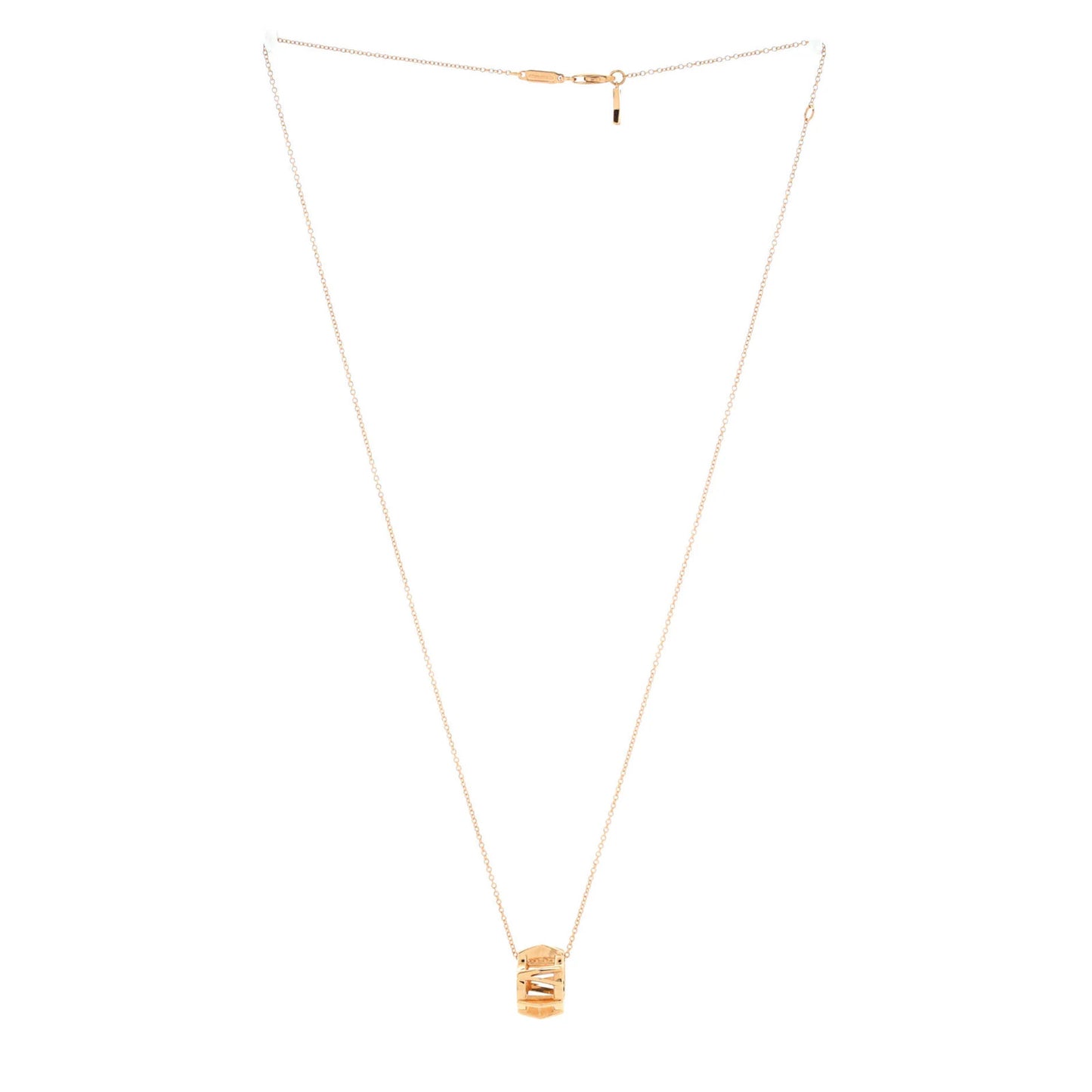Tiffany & Co. Atlas X Open Pendant Necklace 18K Rose Gold