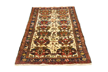 One-Of-A-Kind Vintage Floral Oriental Rug 3X5 Ft