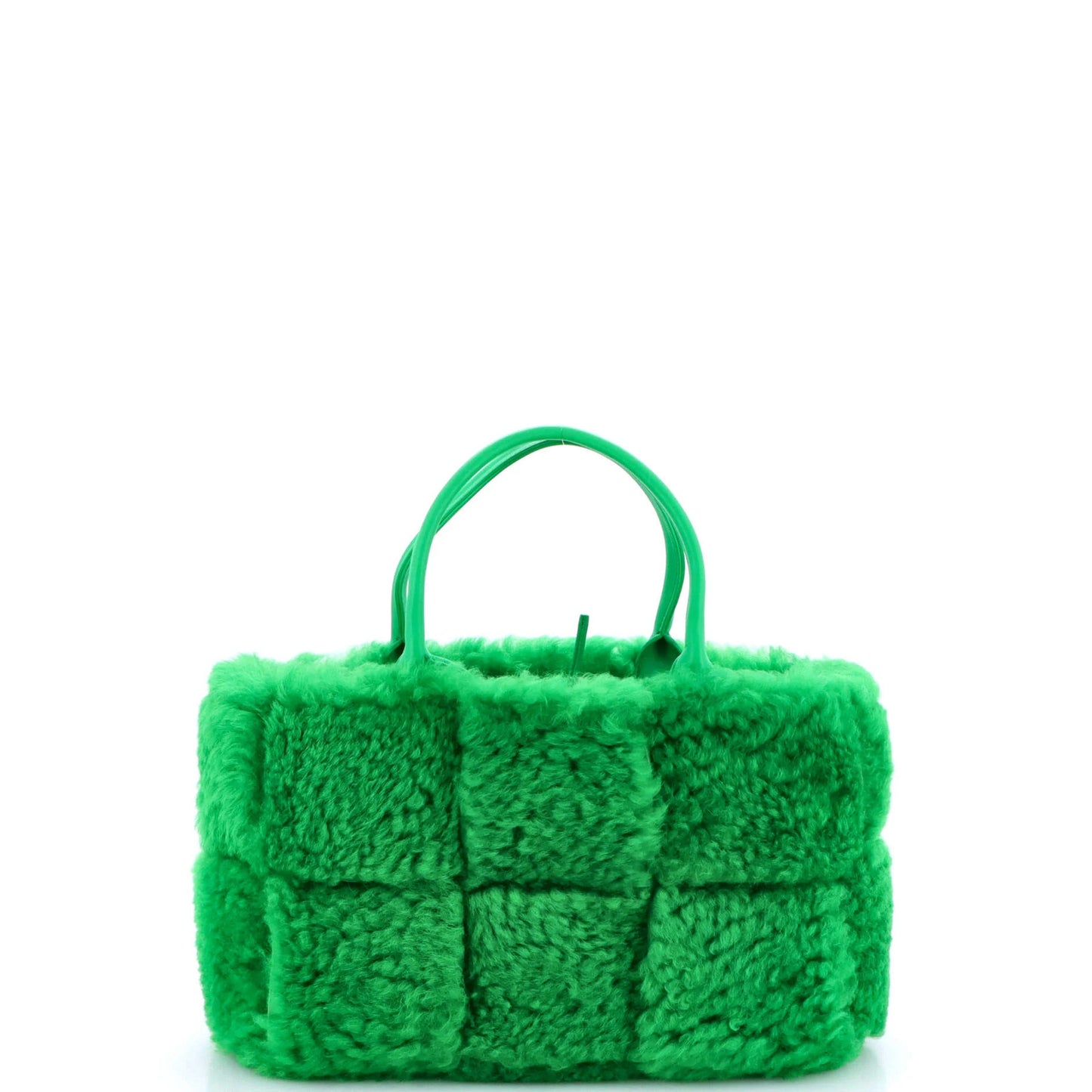 Bottega Veneta Arco Tote Intrecciato Shearling Small