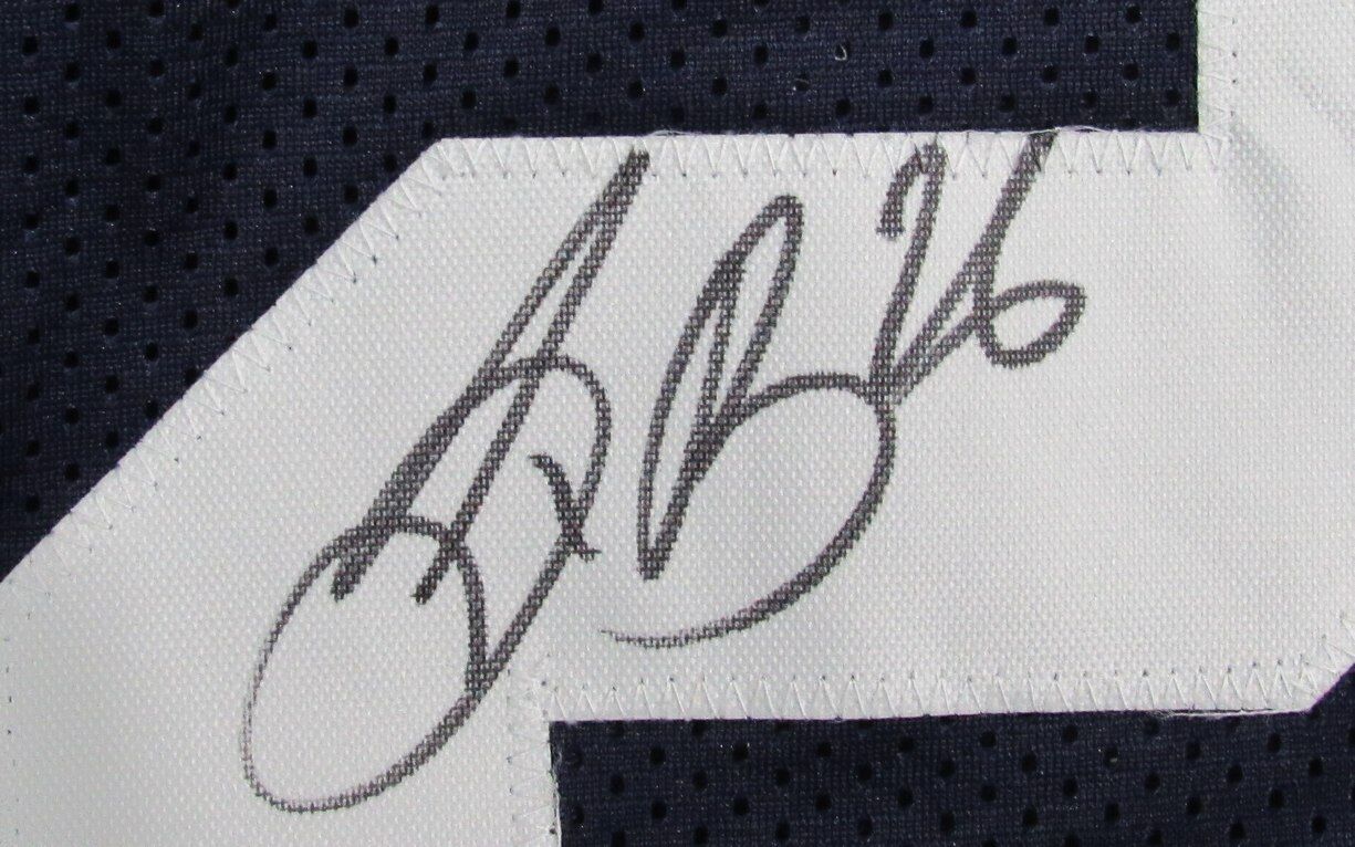 Saquon Barkley Signed/Auto Blue Custom Football