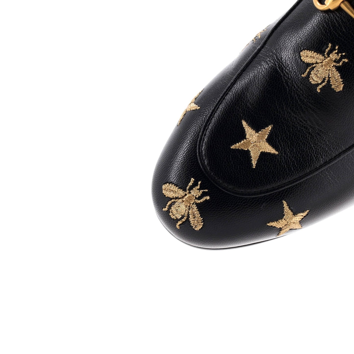 Gucci Women'S Princetown Mules Embroidered Leather