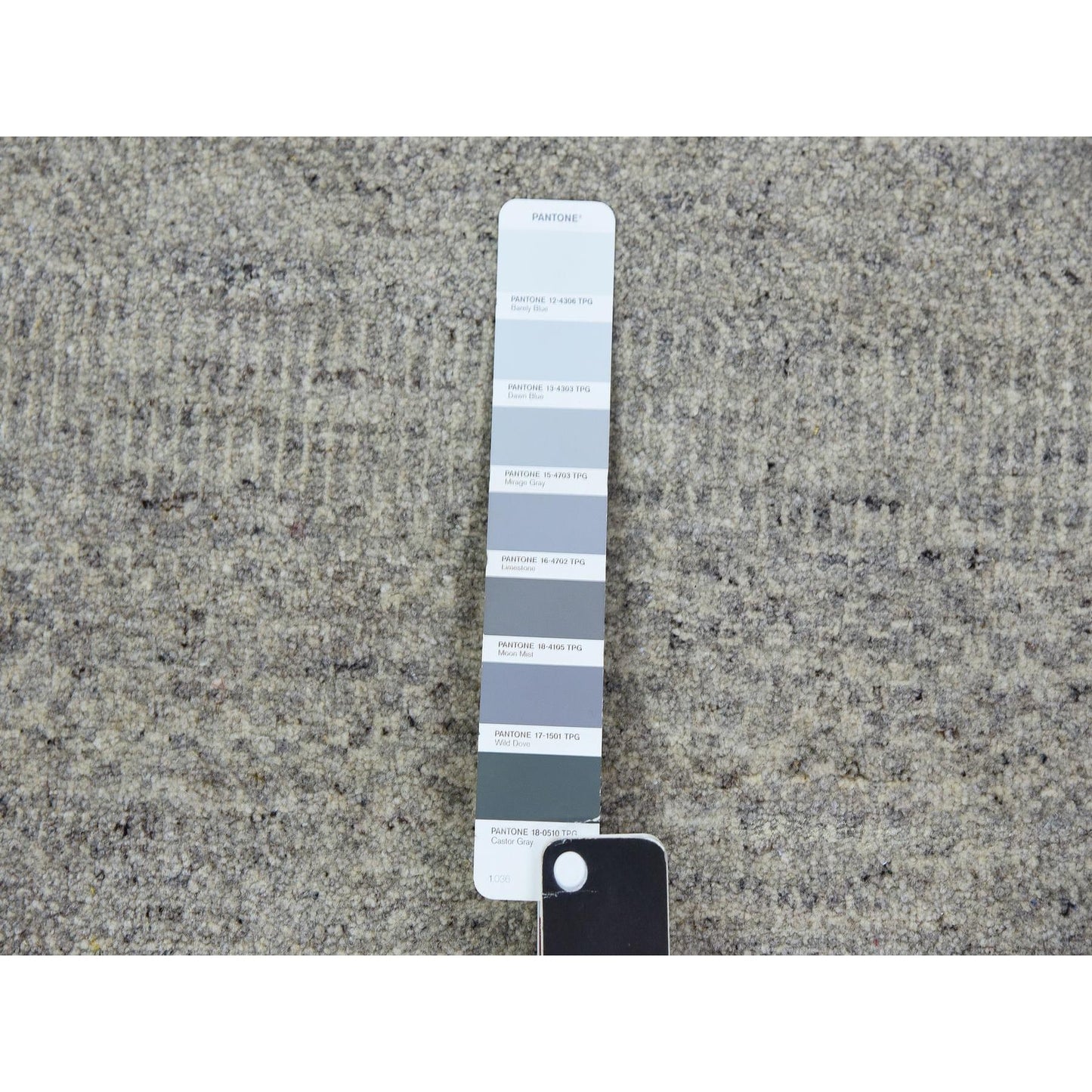 11'10"x18' Oxford Gray 100% Undyed Wool Grass Hand Knotted Oversized Rug
