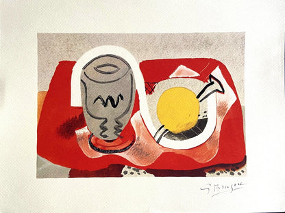 Georges Braque Lithograph 1976 Coa Signed Op