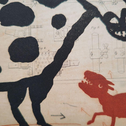 Raymond Waydelich (French, B. 1938) - Cow Original Serigraph Print Signed Framed