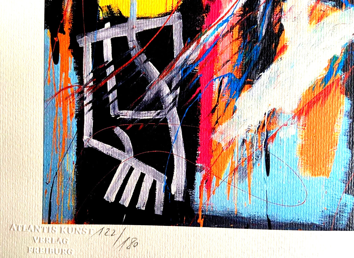 Jean-Michel Basquiat Lithograph Signed Coa, Numbered In Pencil