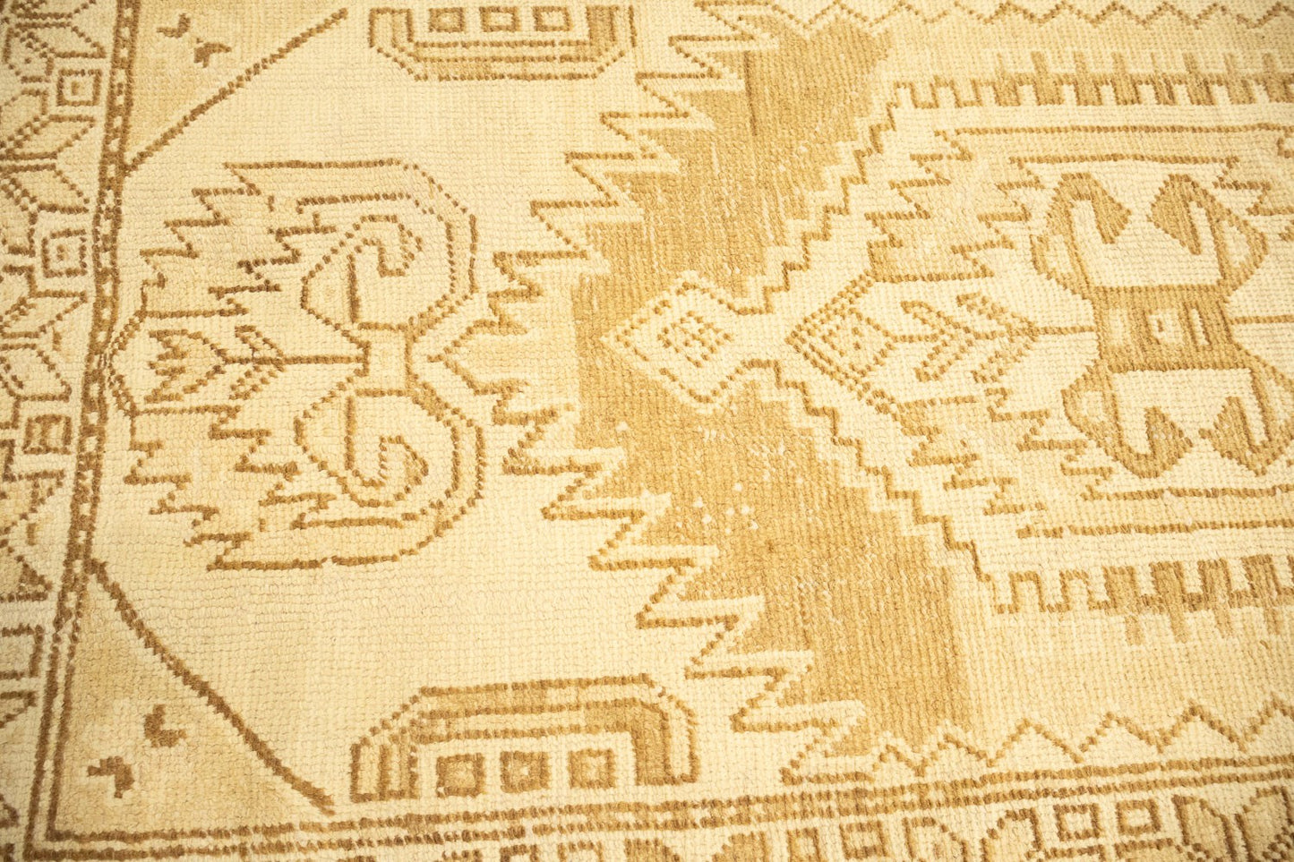 Handmade tribal rug kitchen carpet semi antique muted oriental runner 3x10 ft