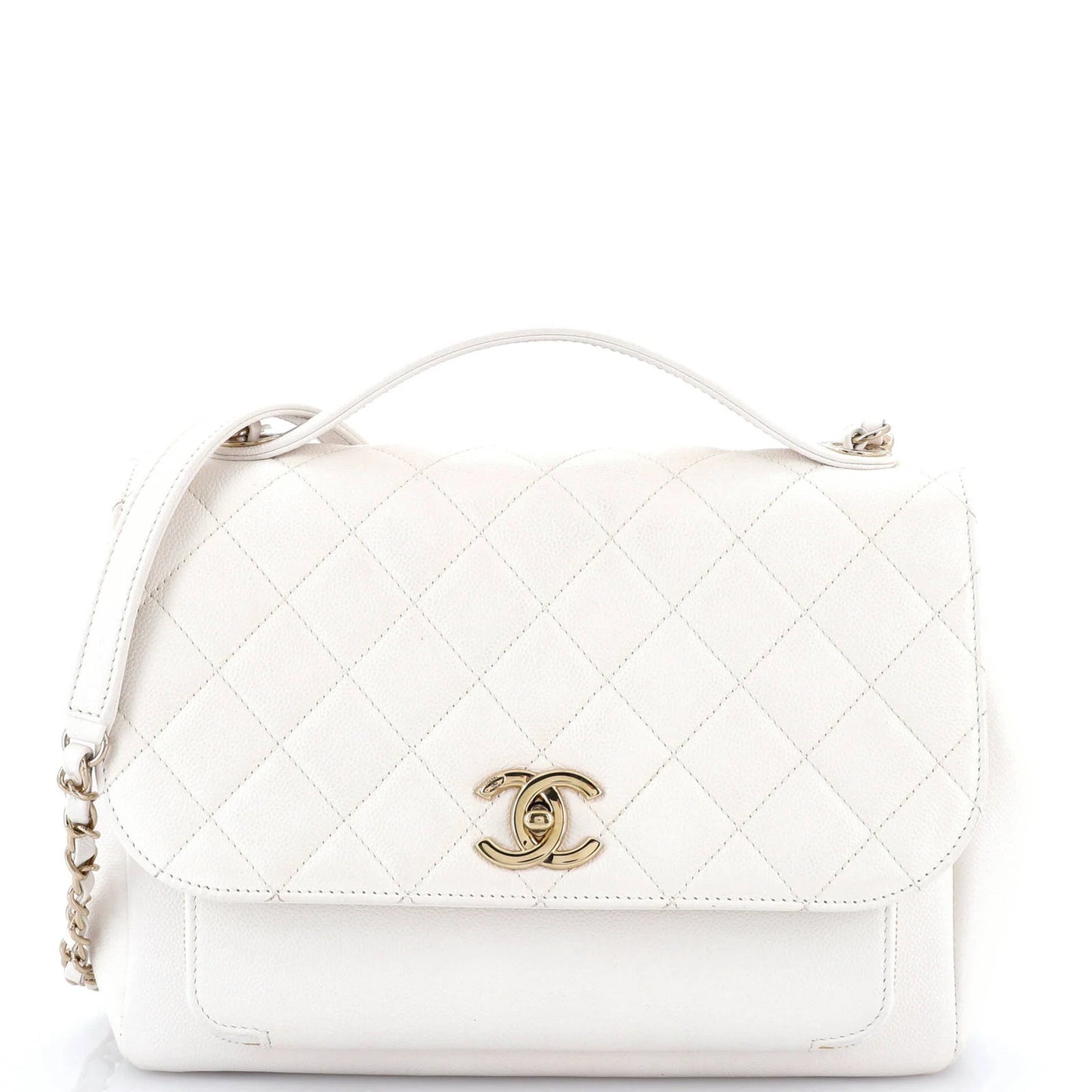 Chanel Business Affinity Flap Bag Quilted Caviar Large