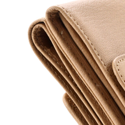 Chanel Cc Trifold Flap Wallet Goatskin Small